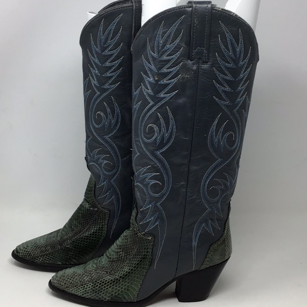 Vintage Acme Snakeskin sz 5 1/2 B Leather Boot - Picture 4 of 12
